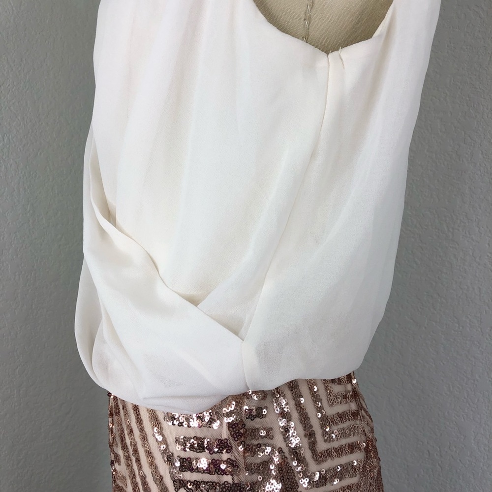 Nordstrom Soieblu Sequin Pant Draped Chiffon Jump… - image 5